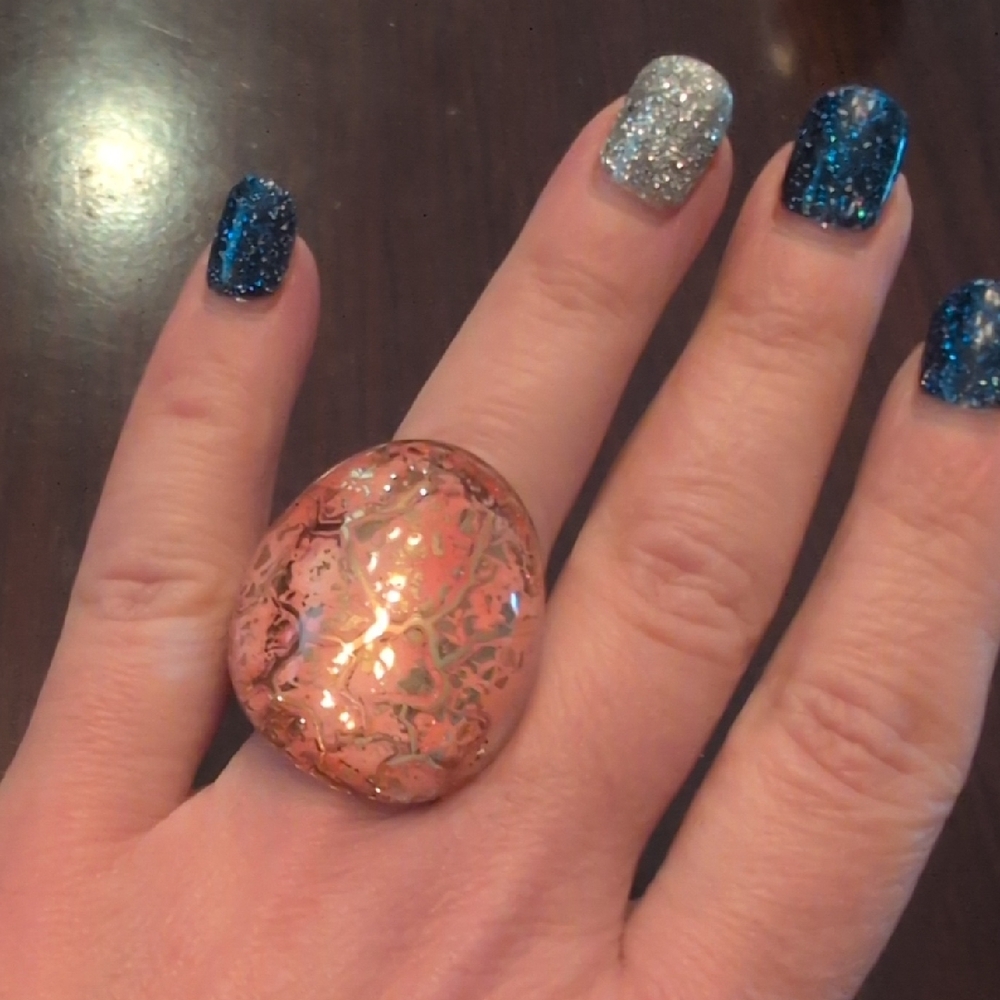 Unique Copper Statement Ring - image 1